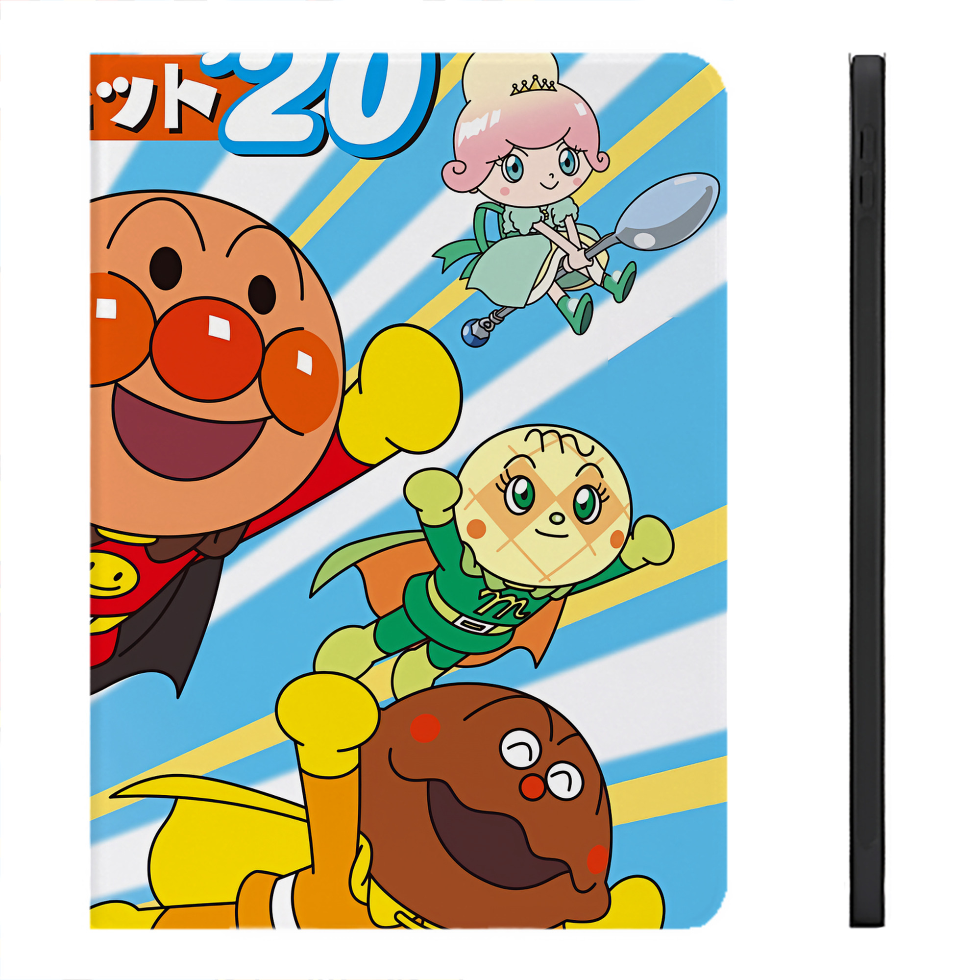 （画像用） アンパンマン Anpanman IPadケース ペンホルダー付き ブックスタイルデザイン